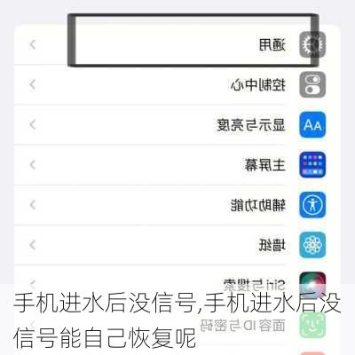 手机进水后没信号,手机进水后没信号能自己恢复呢