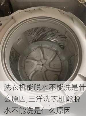 洗衣机能脱水不能洗是什么原因,三洋洗衣机能脱水不能洗是什么原因