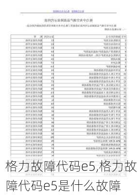 格力故障代码e5,格力故障代码e5是什么故障