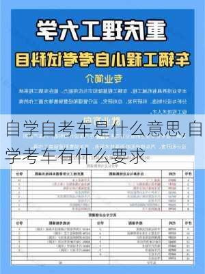 自学自考车是什么意思,自学考车有什么要求