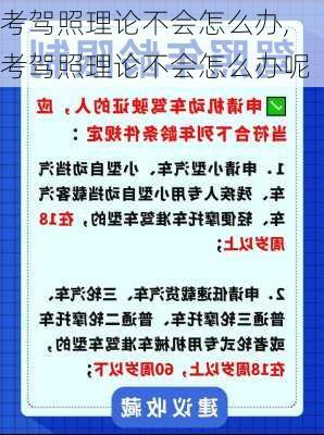 考驾照理论不会怎么办,考驾照理论不会怎么办呢