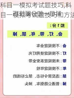 科目一模拟考试题技巧,科目一模拟考试题技巧和方法