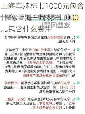 上海车牌标书1000元包含什么,上海车牌标书1000元包含什么费用