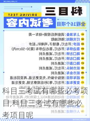 科目三考试有哪些必考项目,科目三考试有哪些必考项目呢