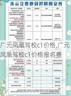 广元凤凰驾校c1价格,广元凤凰驾校c1价格报名费