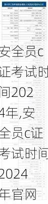 安全员c证考试时间2024年,安全员c证考试时间2024年官网