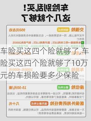 车险买这四个险就够了,车险买这四个险就够了10万元的车损险要多少保险