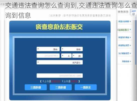 交通违法查询怎么查询到,交通违法查询怎么查询到信息